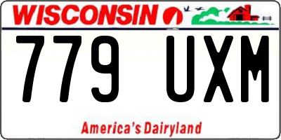 WI license plate 779UXM
