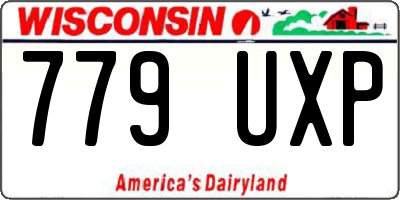 WI license plate 779UXP