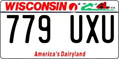 WI license plate 779UXU