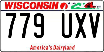WI license plate 779UXV