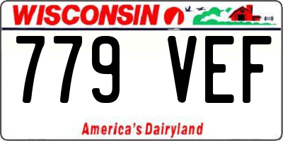 WI license plate 779VEF