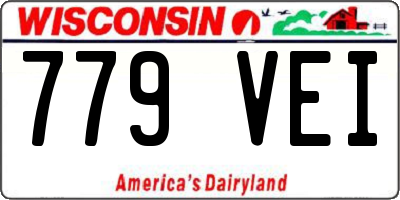 WI license plate 779VEI