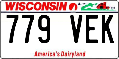 WI license plate 779VEK