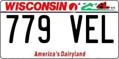 WI license plate 779VEL