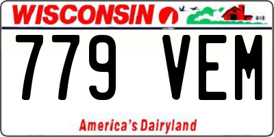 WI license plate 779VEM