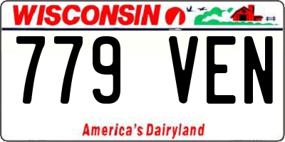 WI license plate 779VEN