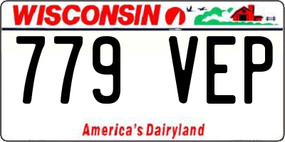 WI license plate 779VEP