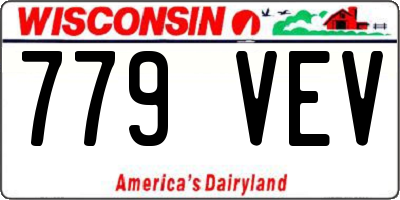 WI license plate 779VEV