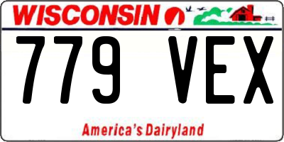 WI license plate 779VEX