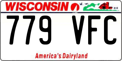 WI license plate 779VFC