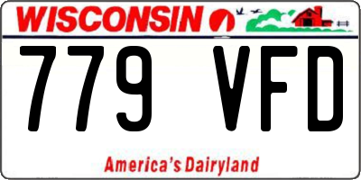 WI license plate 779VFD