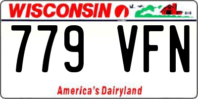 WI license plate 779VFN