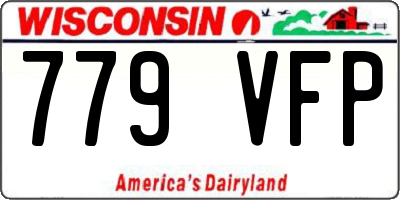 WI license plate 779VFP