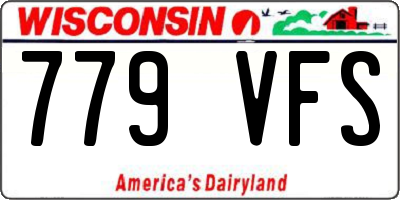 WI license plate 779VFS