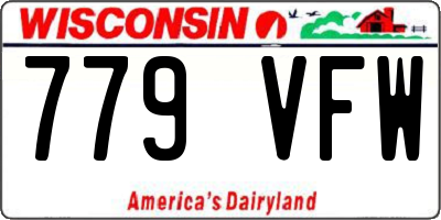 WI license plate 779VFW