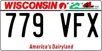 WI license plate 779VFX