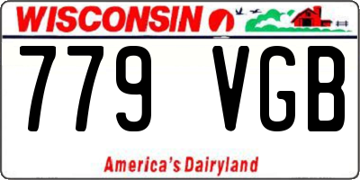 WI license plate 779VGB