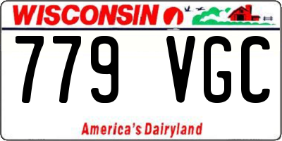 WI license plate 779VGC