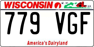WI license plate 779VGF