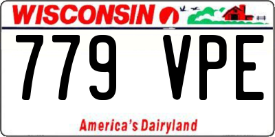 WI license plate 779VPE