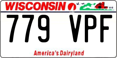 WI license plate 779VPF