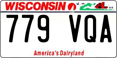 WI license plate 779VQA