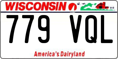 WI license plate 779VQL