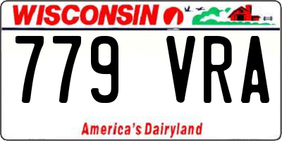 WI license plate 779VRA
