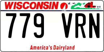 WI license plate 779VRN
