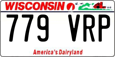 WI license plate 779VRP