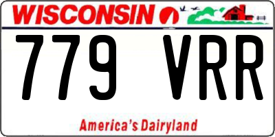 WI license plate 779VRR