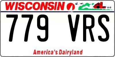 WI license plate 779VRS