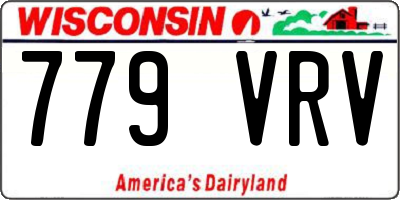WI license plate 779VRV