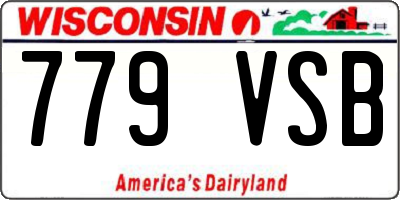 WI license plate 779VSB