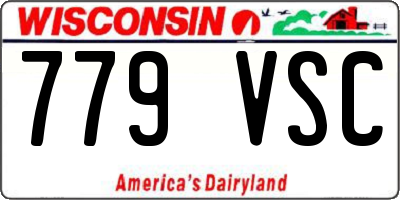 WI license plate 779VSC