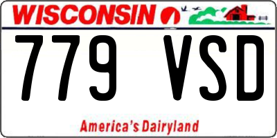 WI license plate 779VSD