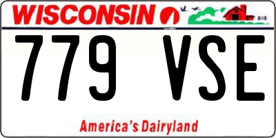 WI license plate 779VSE