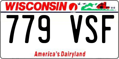 WI license plate 779VSF