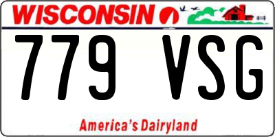 WI license plate 779VSG