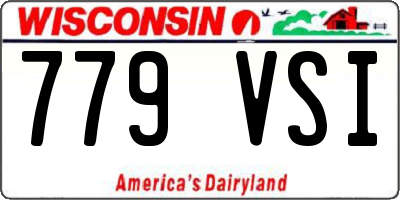 WI license plate 779VSI