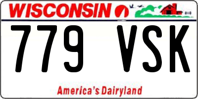 WI license plate 779VSK