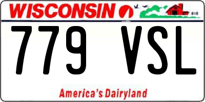 WI license plate 779VSL
