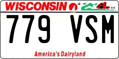 WI license plate 779VSM