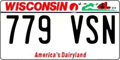 WI license plate 779VSN