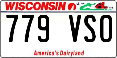 WI license plate 779VSO