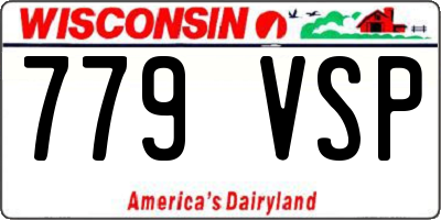 WI license plate 779VSP