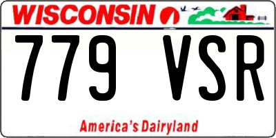 WI license plate 779VSR
