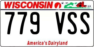 WI license plate 779VSS