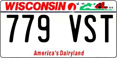 WI license plate 779VST