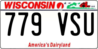 WI license plate 779VSU
